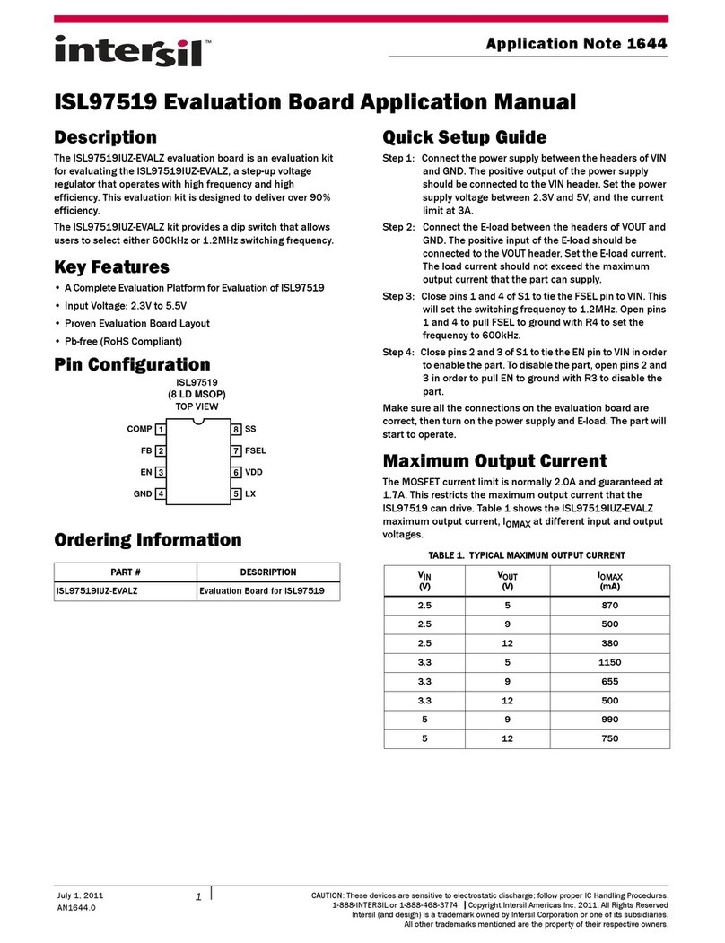 Intersil ISL97519IUZ-EVALZ Instructions for use