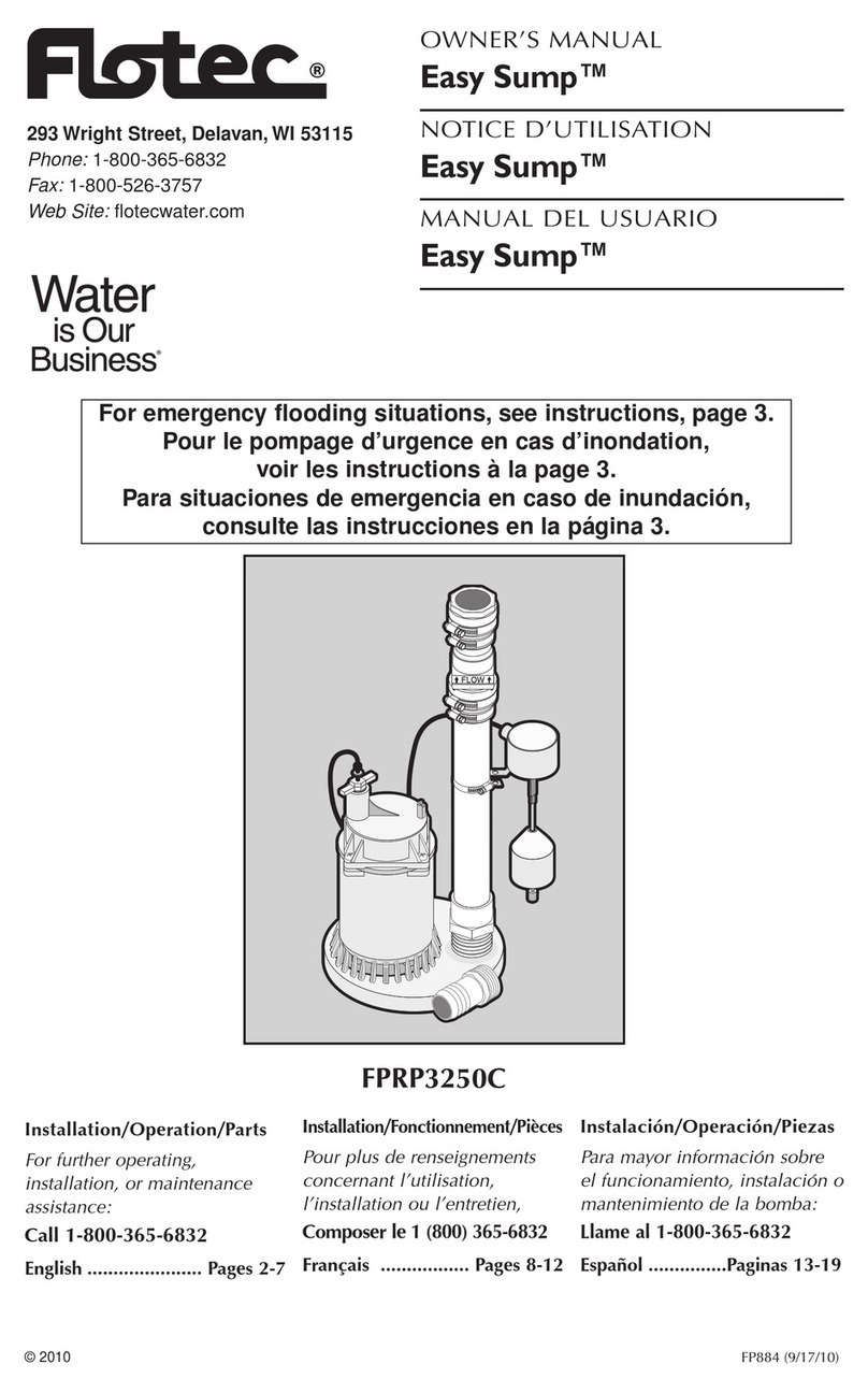 Flotec Easy Sump FPRP3250C User manual