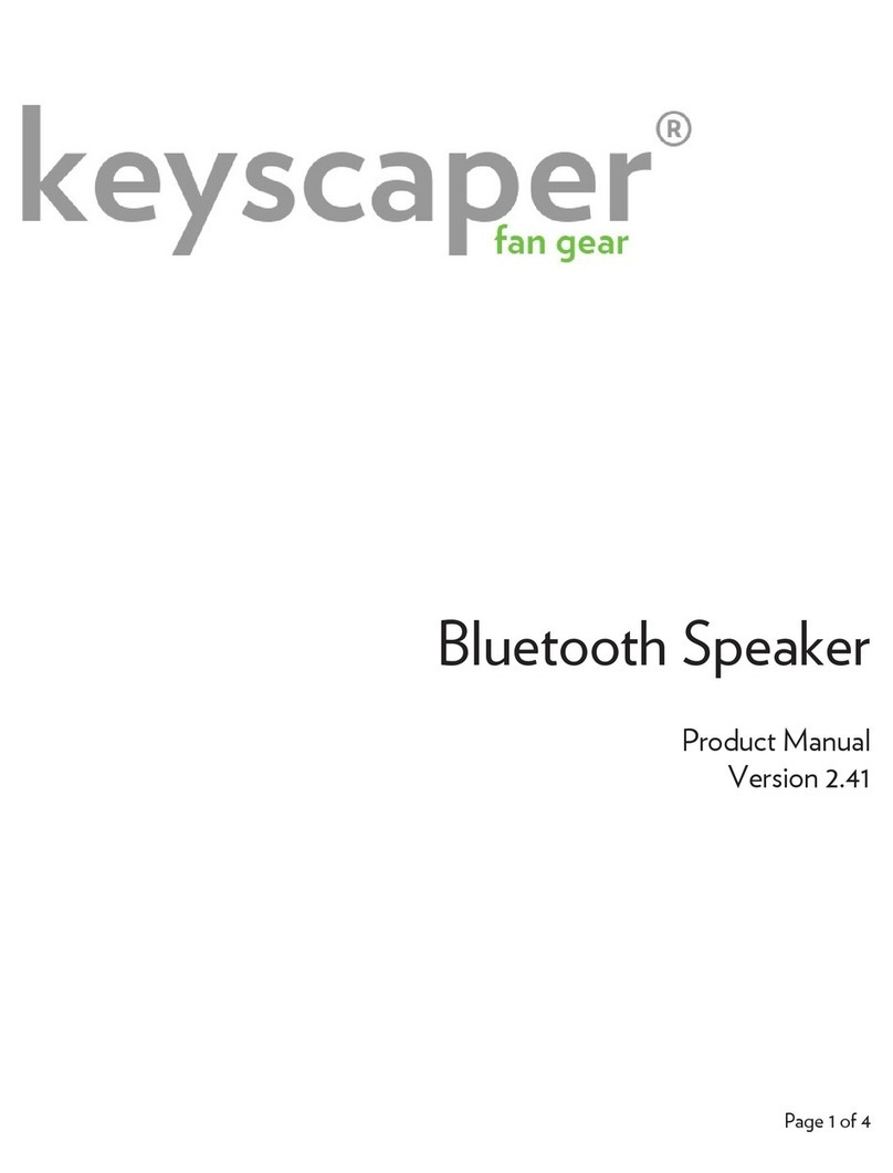 Keyscaper Bluetooth Speaker product manual