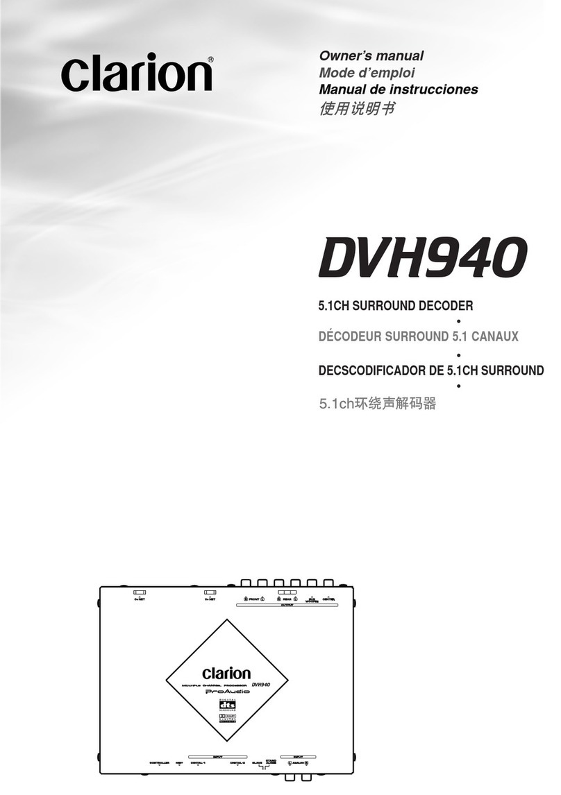 Clarion DVH940 owner's manual
