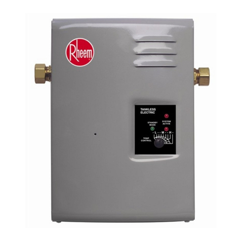 Rheem RTE 3 User manual Rheem RTE 3 User manual