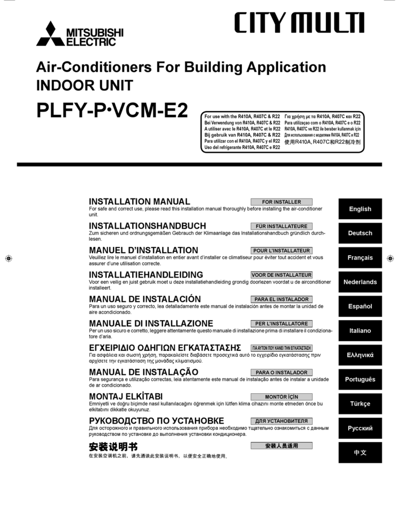 Mitsubishi Electric city multi PLFY-P-VCM-E2 User manual