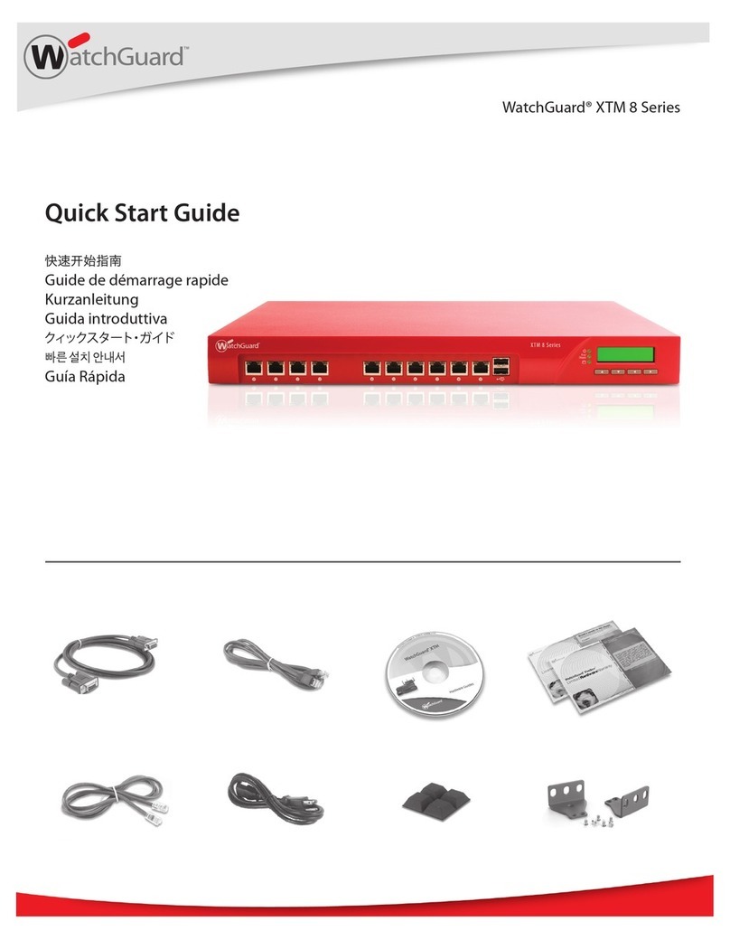 Watchguard XTM 8 series User manual