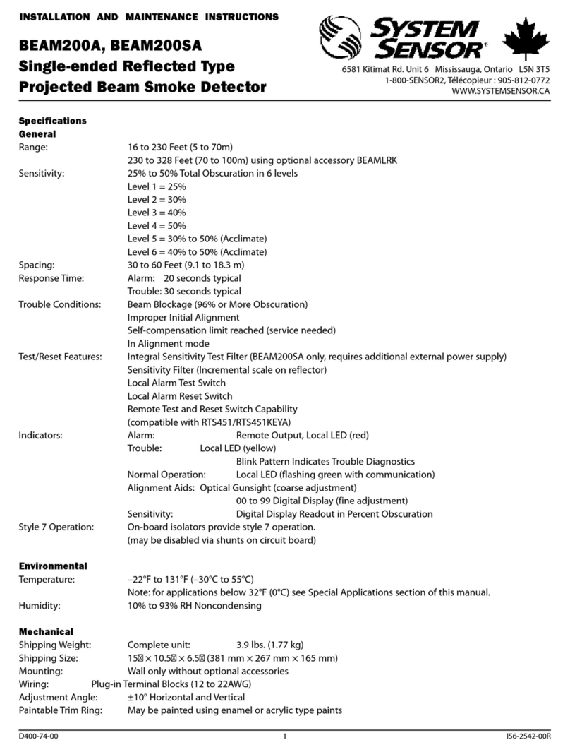 System Sensor BEAM200A User manual