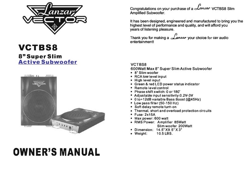 Lanzar VCTBSB owner's manual