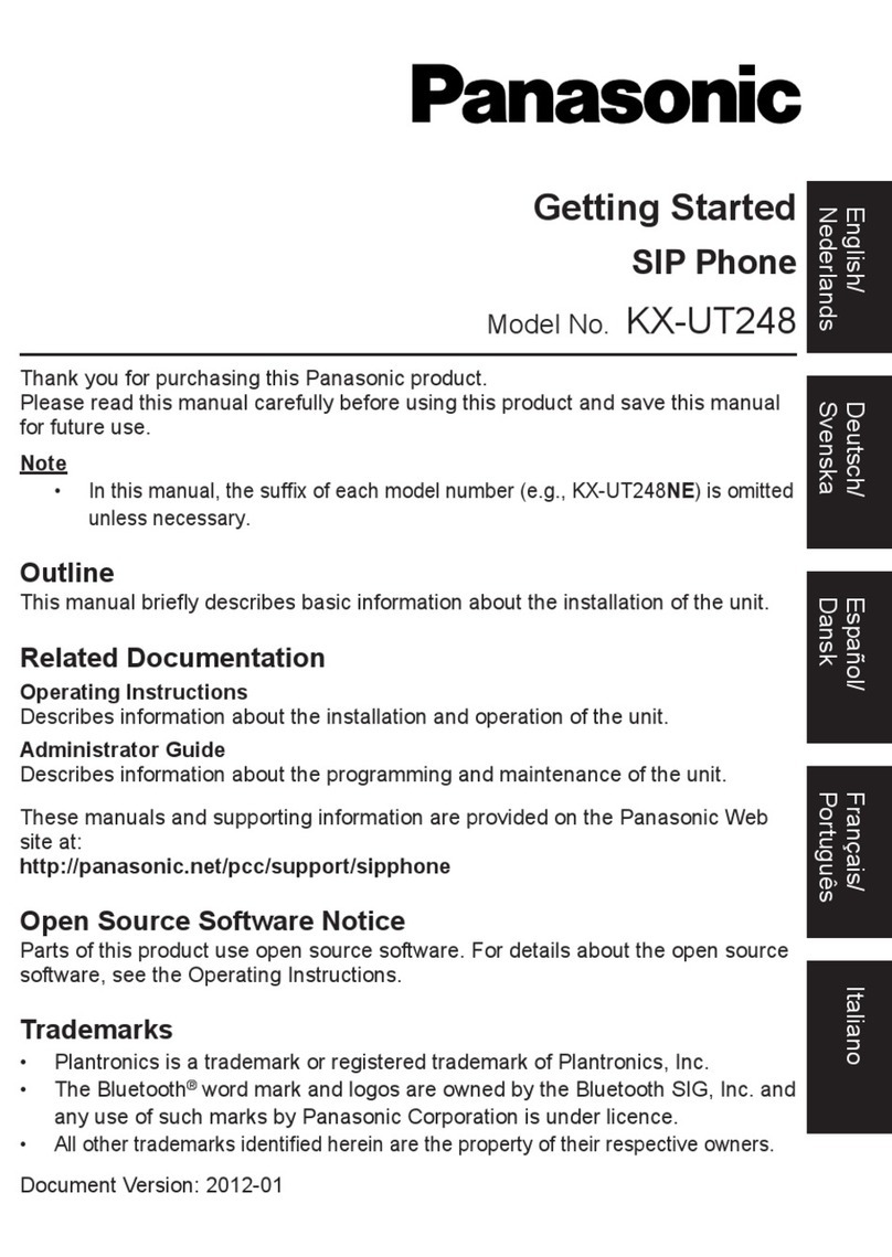 Panasonic KX-UT248 User manual