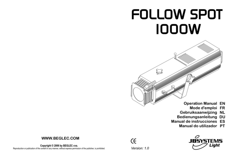 JB Systems Theatre Spot 1000W User manual