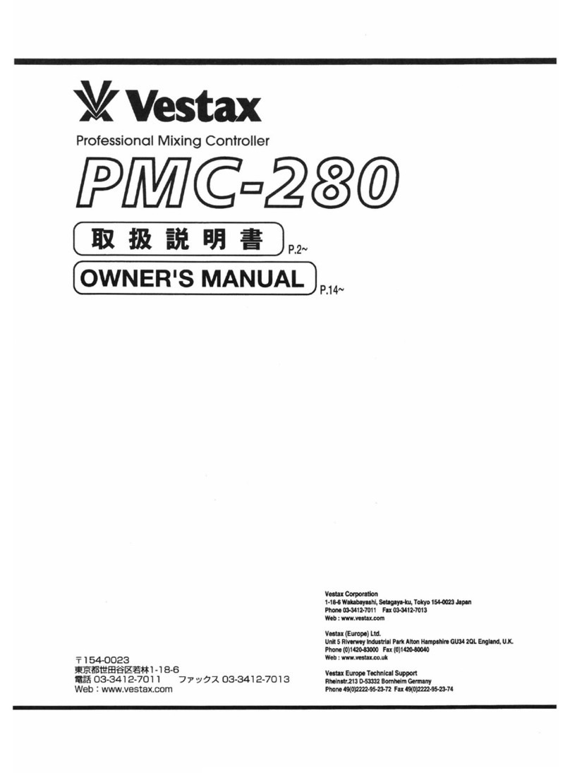 Vestax PMC-280 User manual