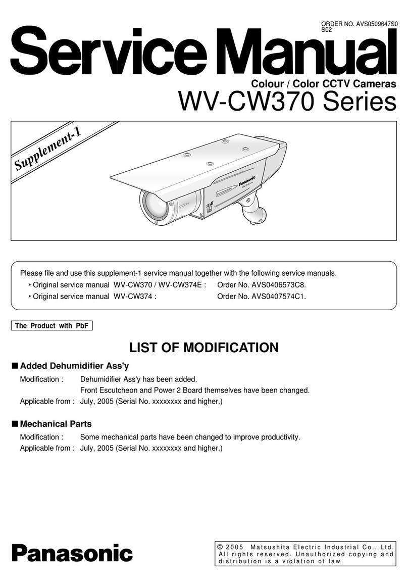 Panasonic WV-CW370 Series User manual