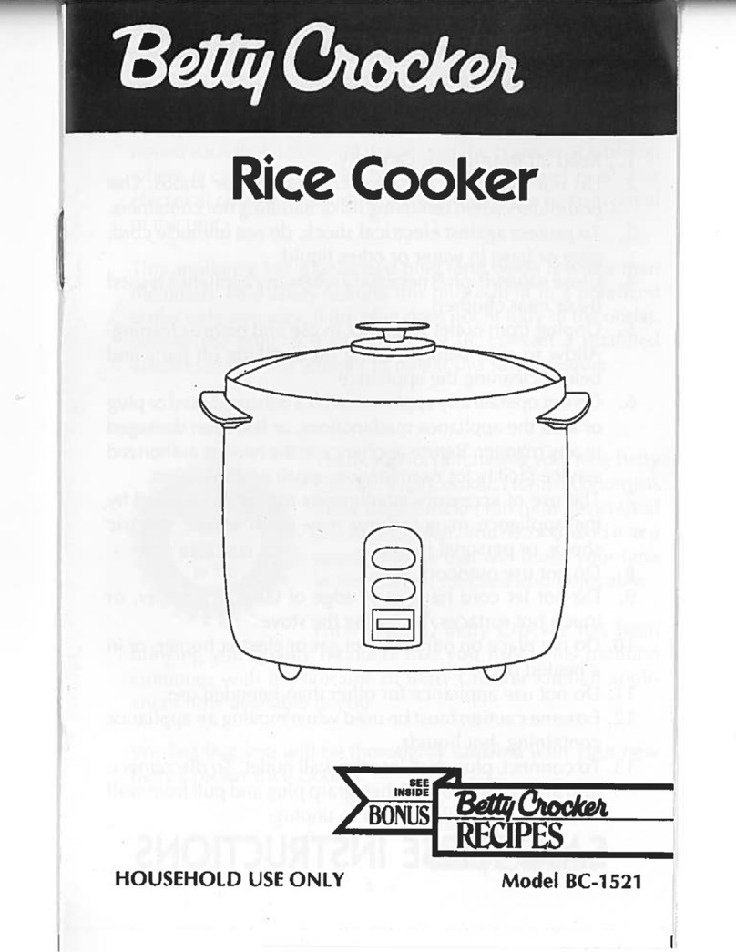 BETTY CROCKER BC-1521 manual