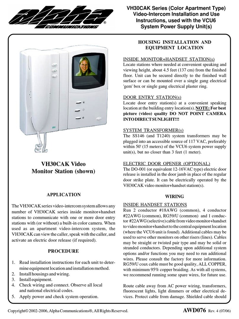 Alpha VH30CAK Series Operating and maintenance manual