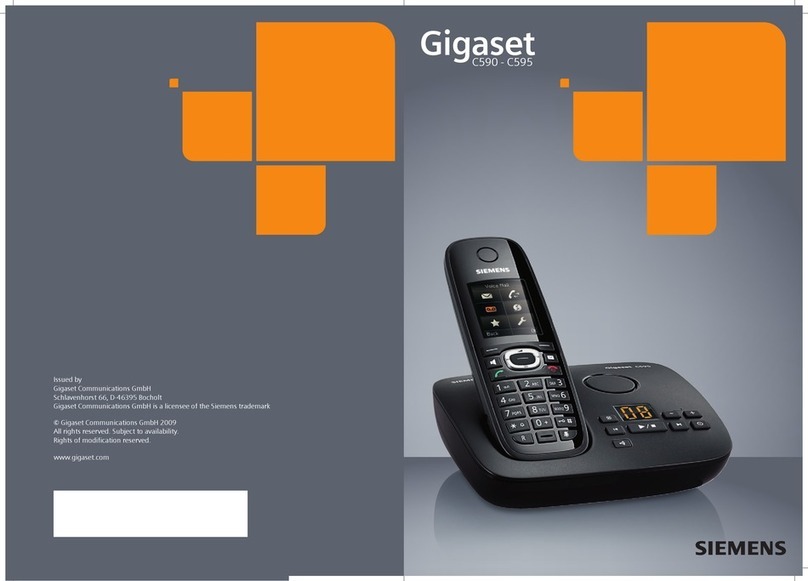 Siemens Gigaset C595 User manual Siemens Gigaset C595 User manual