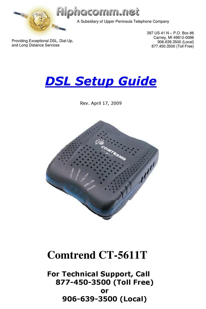 Comtrend Corporation CT-5611T Setup guide
