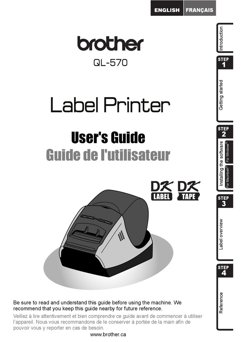 Brother QL 570 - P-Touch B/W Direct Thermal Printer user guide