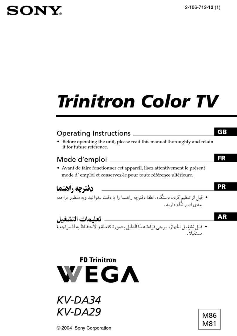 Sony kv-da29 Trinitron User manual