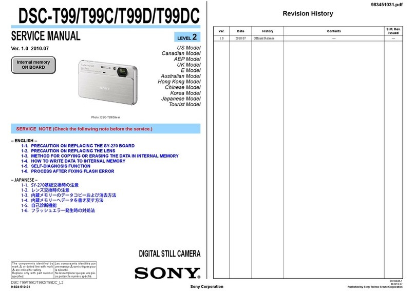 Sony DSC-T99 Cyber-shot® User manual
