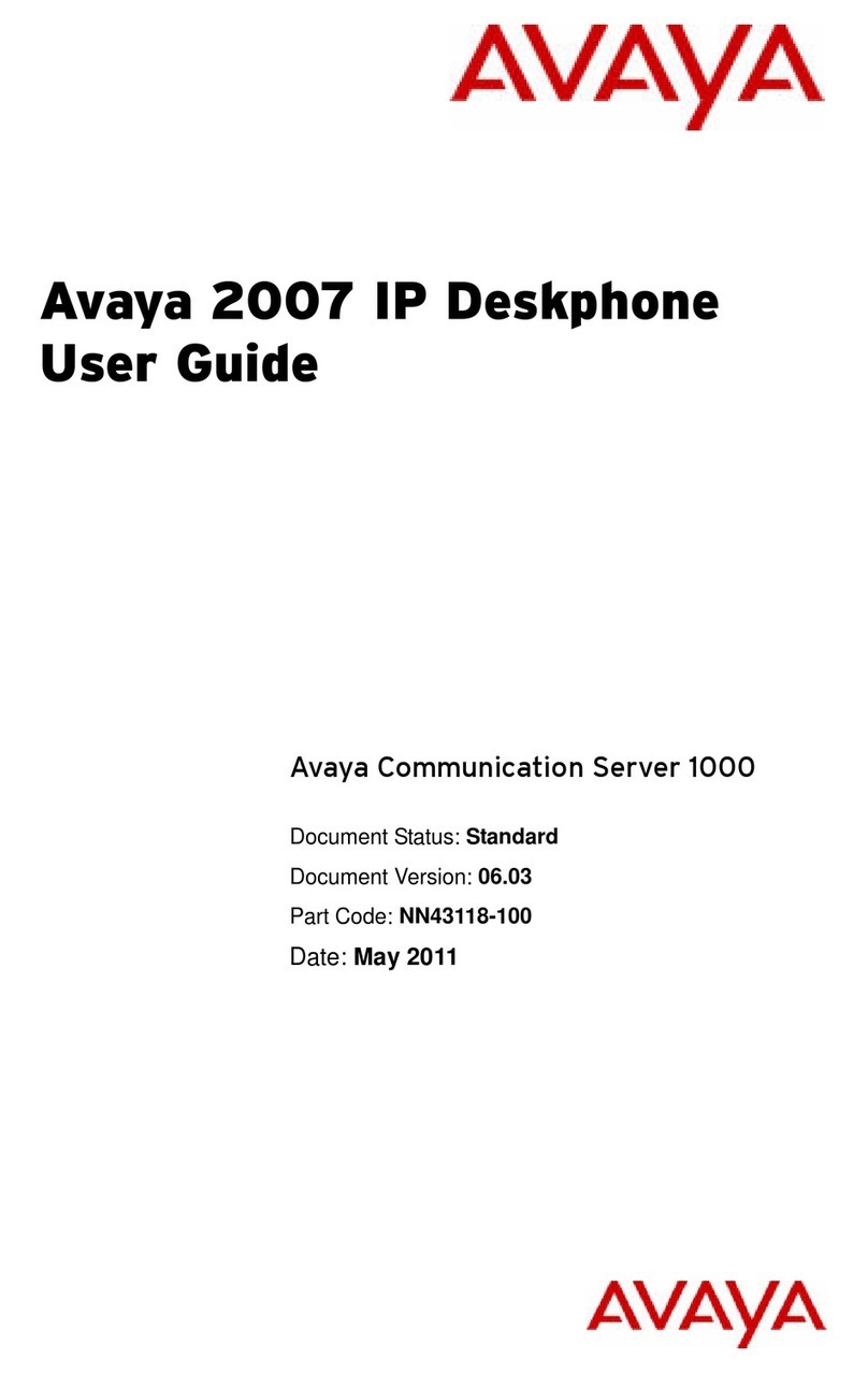 Avaya 2007 User manual