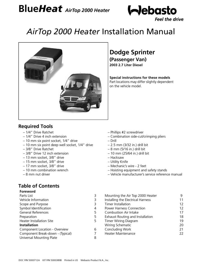 Webasto blueheat airtop 2000 installation manual Webasto blueheat airtop 2000 installation manual