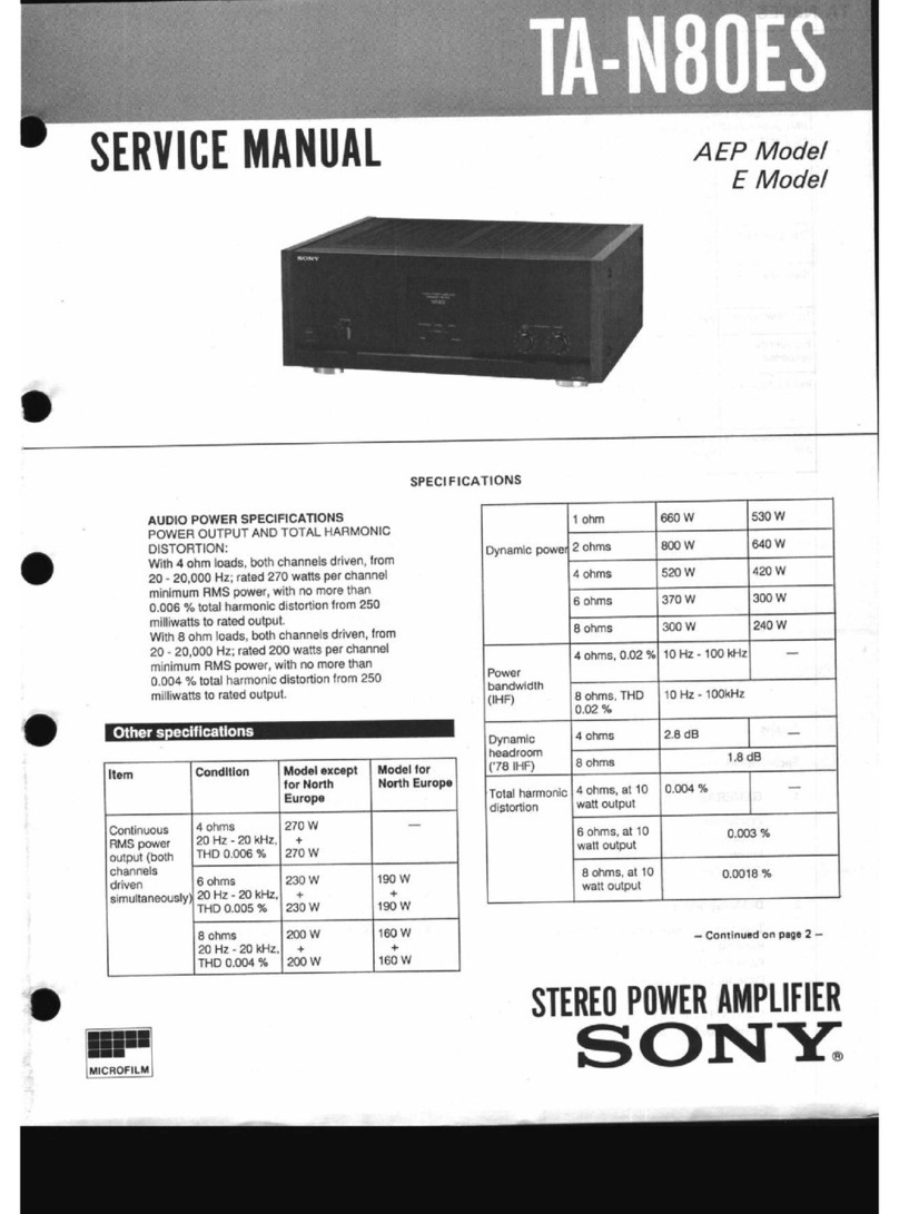Sony TA-N80ES User manual