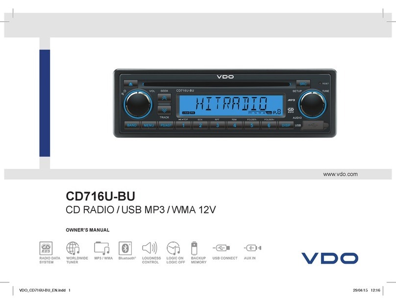 VDO CD716U-BU owner's manual