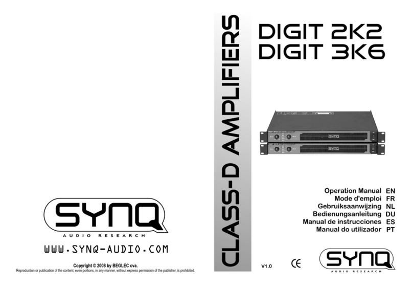 SYNQ AUDIO RESEARCH DIGIT 2K2 User manual