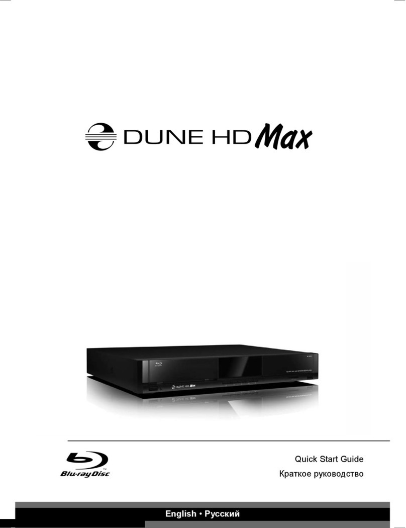 DUNE HD CENTER quick start guide