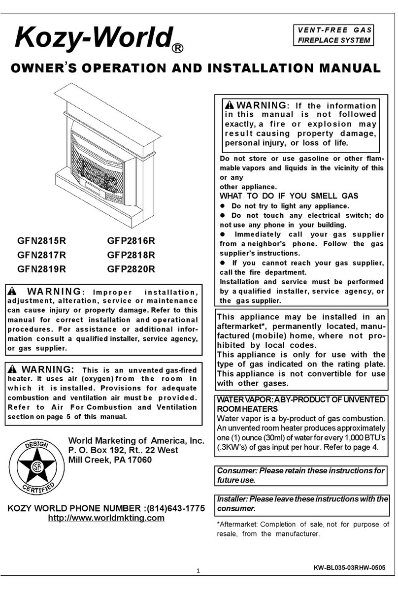 Kozy-World GFN2815R Quick start guide Kozy-World GFN2815R Quick start guide