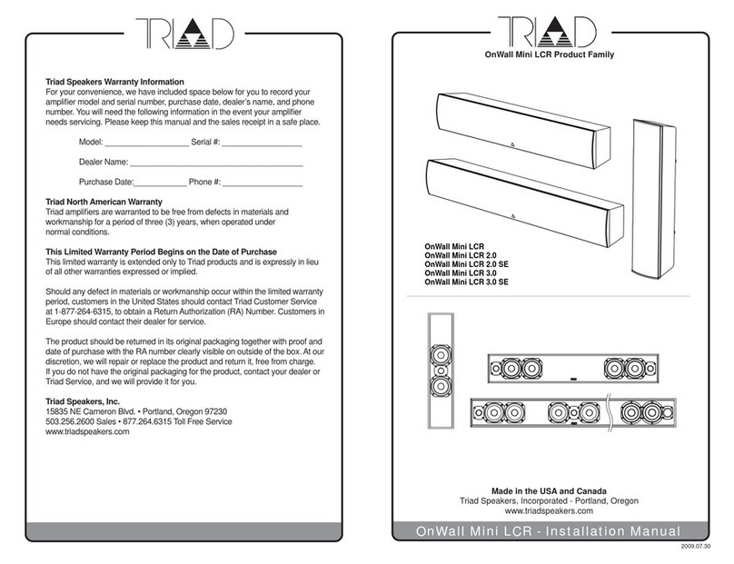 Triad OnWall Mini LCR User manual