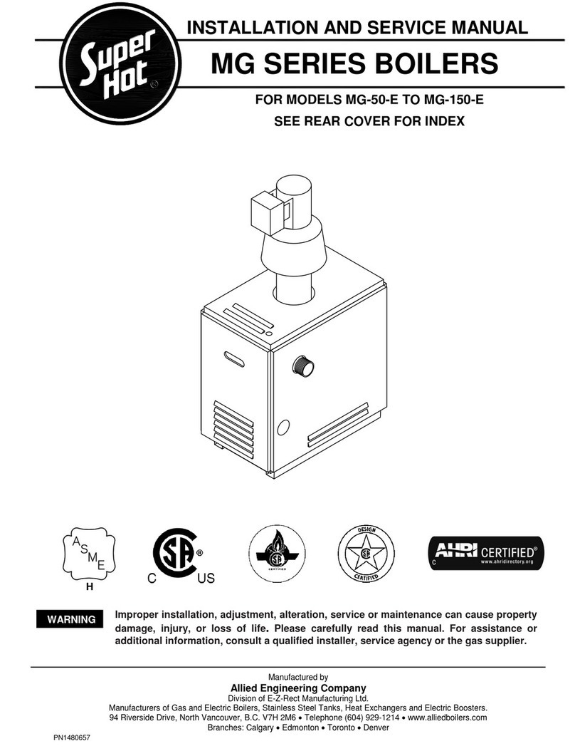 Super Hot MG series Installation and service manual Super Hot MG series Installation and service manual