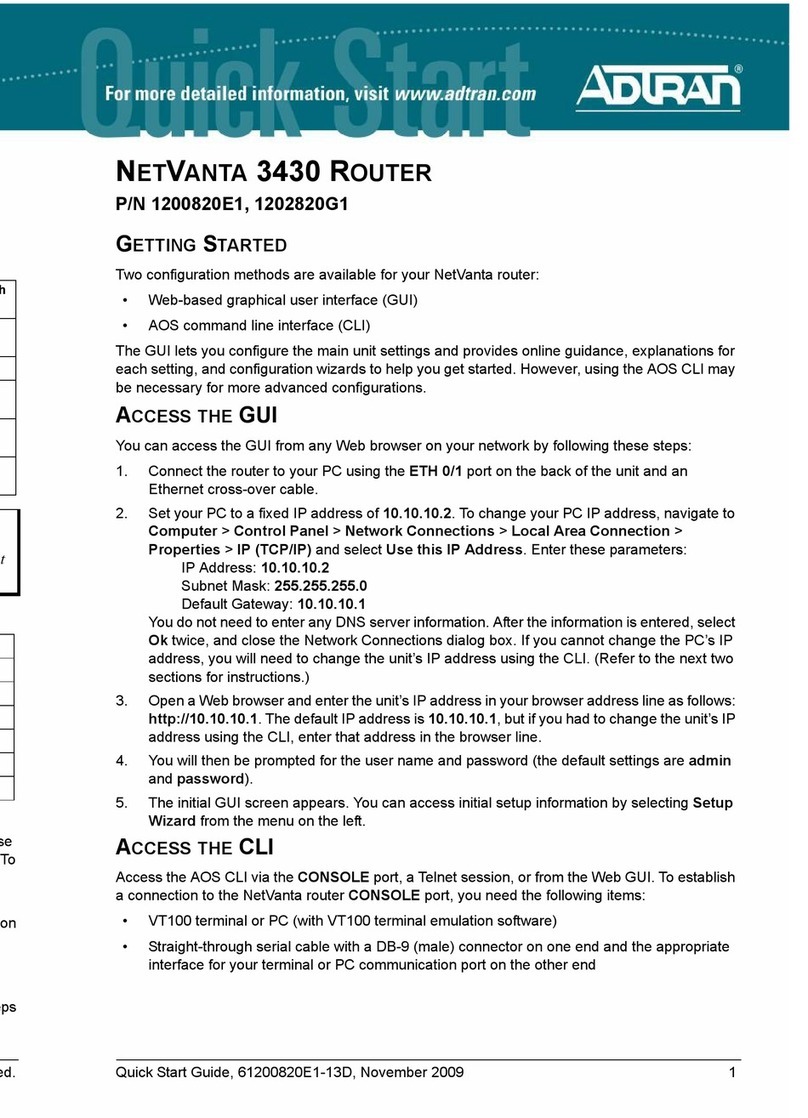 ADTRAN NetVanta 3430 quick start guide