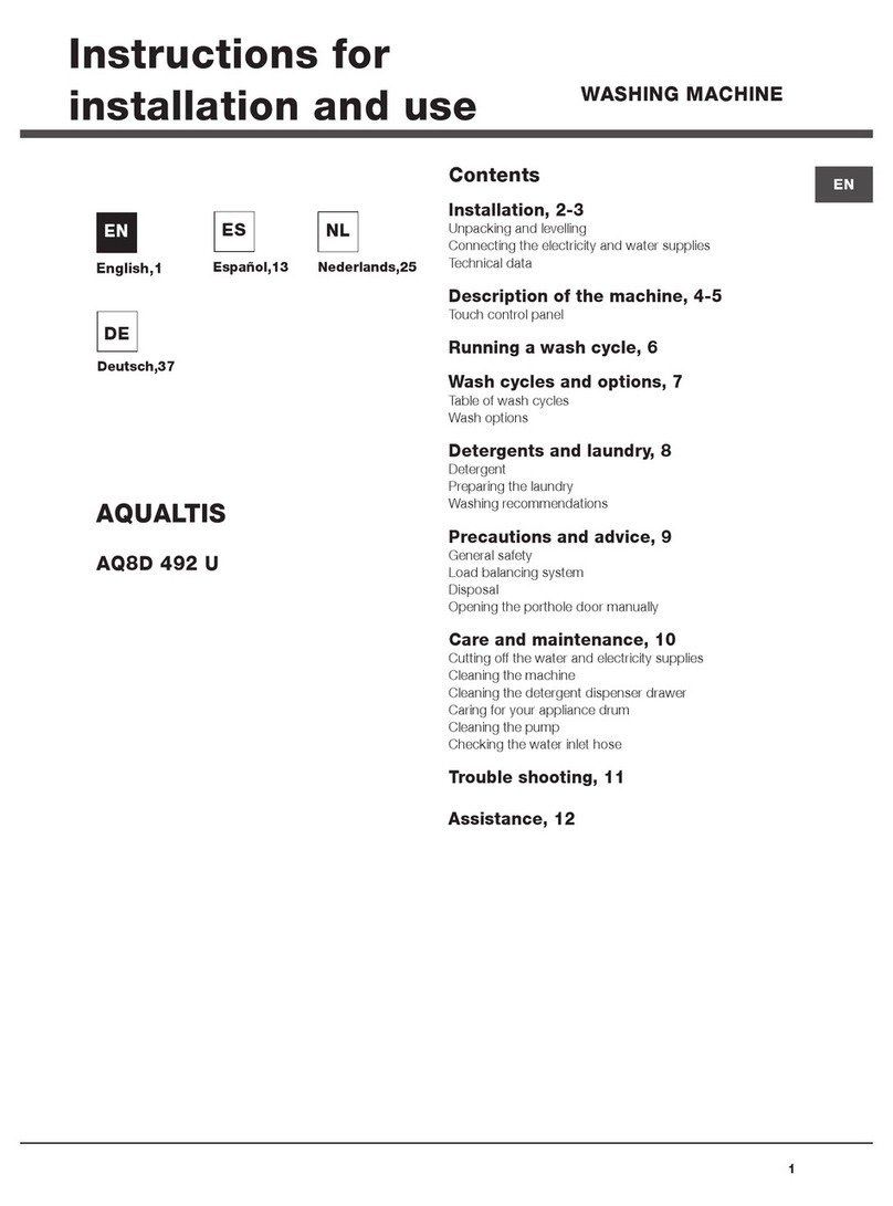 Hotpoint AQUALTIS AQ8D 492 U User manual