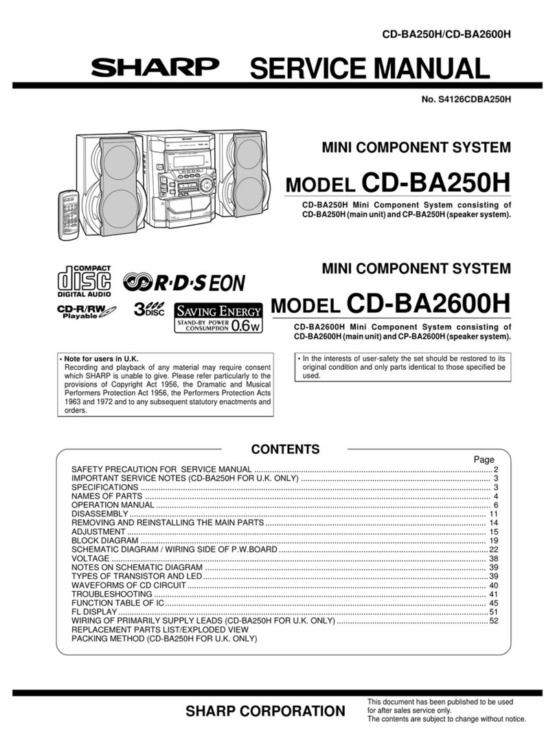 Sharp CD-BA250H User manual