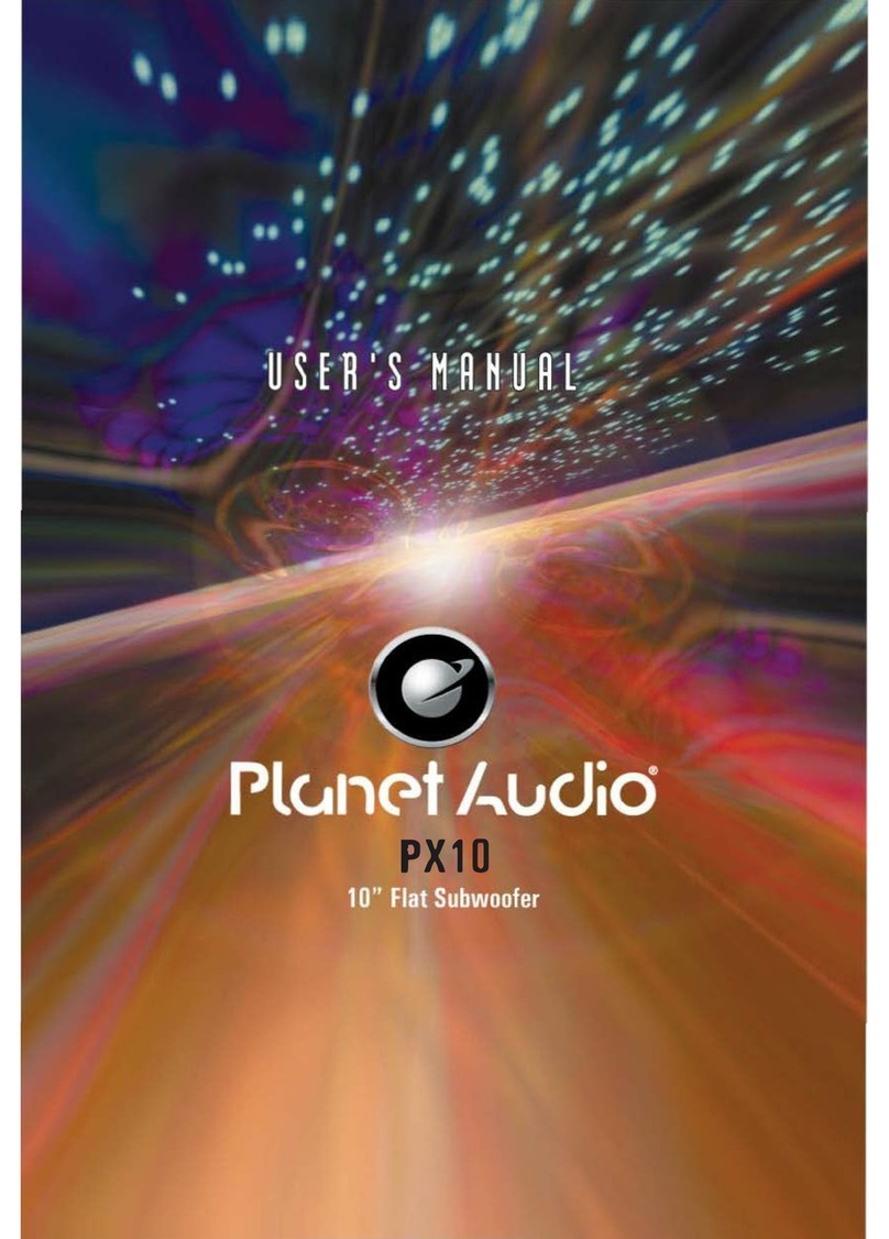 Planet Audio PX10 user manual