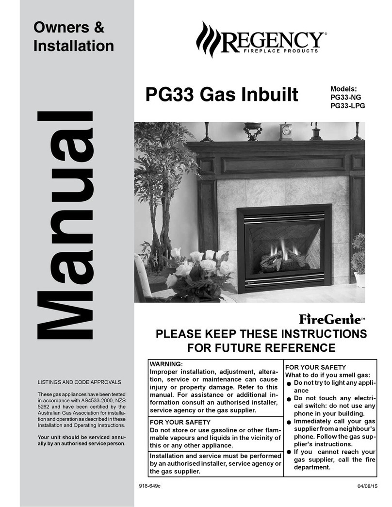 Regency PG33-NG Quick start guide Regency PG33-NG Quick start guide