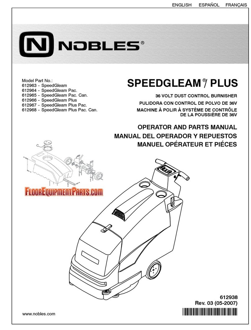 Nobles SpeedGleam Operator and parts manual Nobles SpeedGleam Operator and parts manual