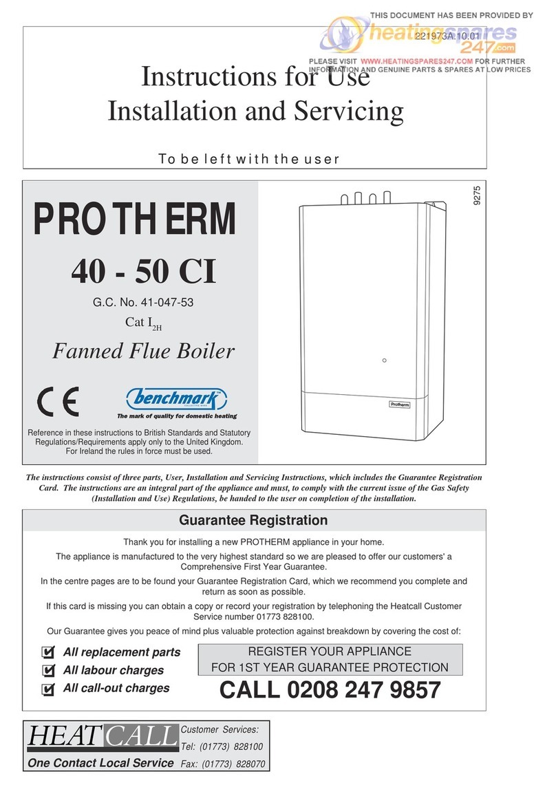 Protherm 40 Operating manual Protherm 40 Operating manual