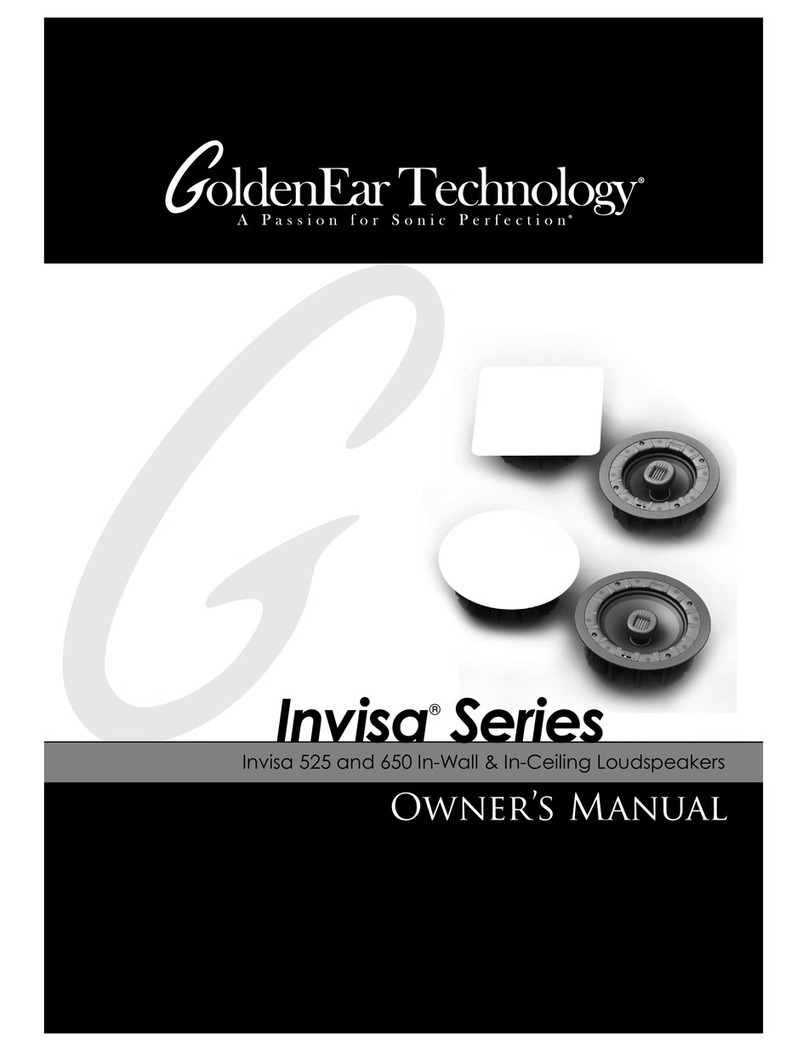 GoldenEar Technology Invisa 525 owner's manual
