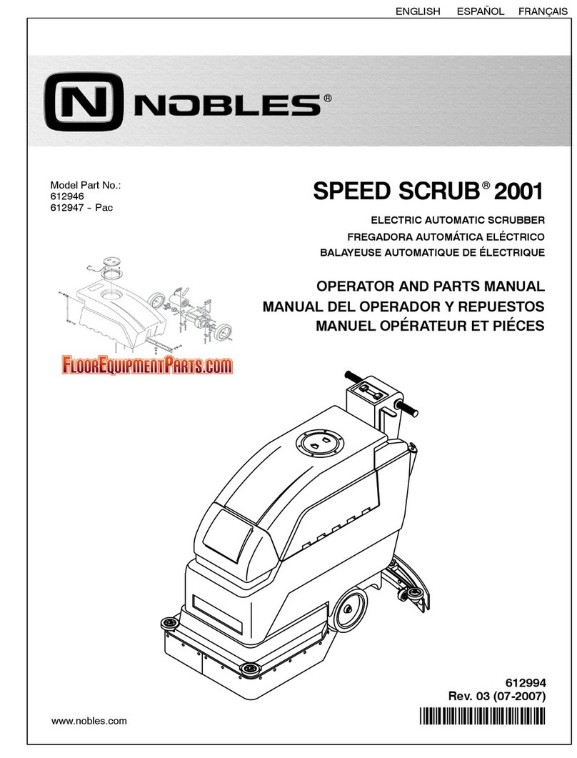 Nobles Speed Scrub 2001 Operator and parts manual Nobles Speed Scrub 2001 Operator and parts manual