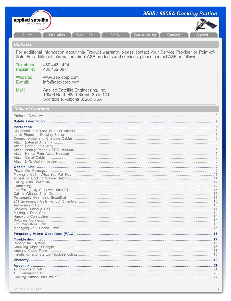 applied satellite 9505 Docking Station user guide