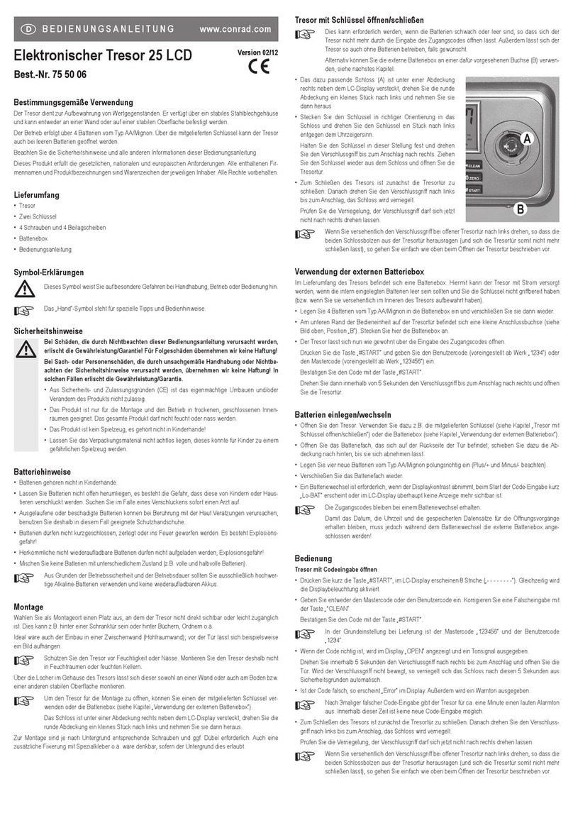 Conrad 25 LCD operating instructions