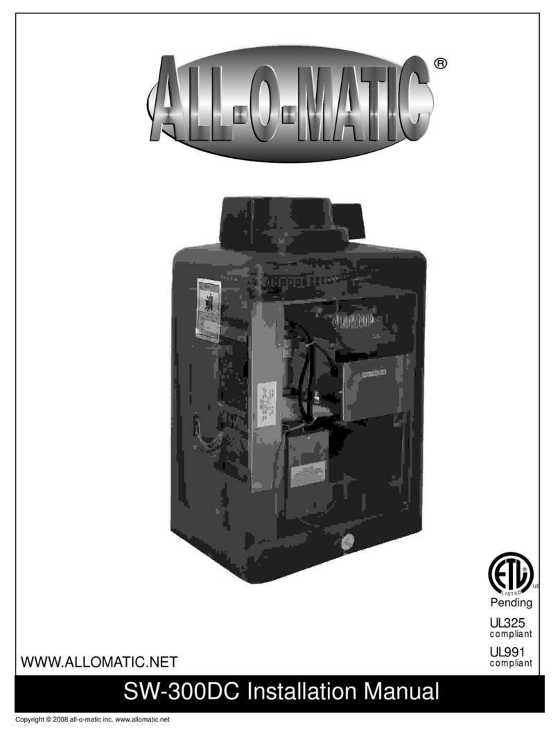 ALLOMATIC SW-300DC installation manual