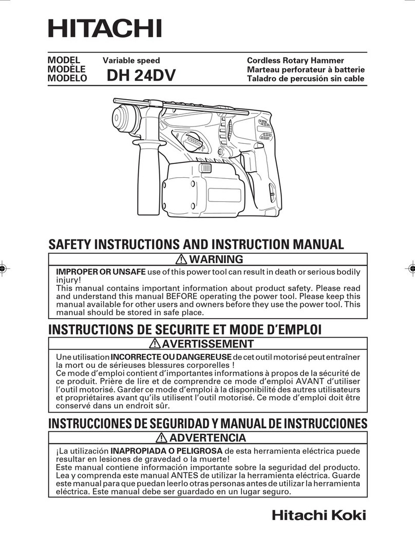 Hitachi DH 24DV Safety instructions and instruction manual Hitachi DH 24DV Safety instructions and instruction manual