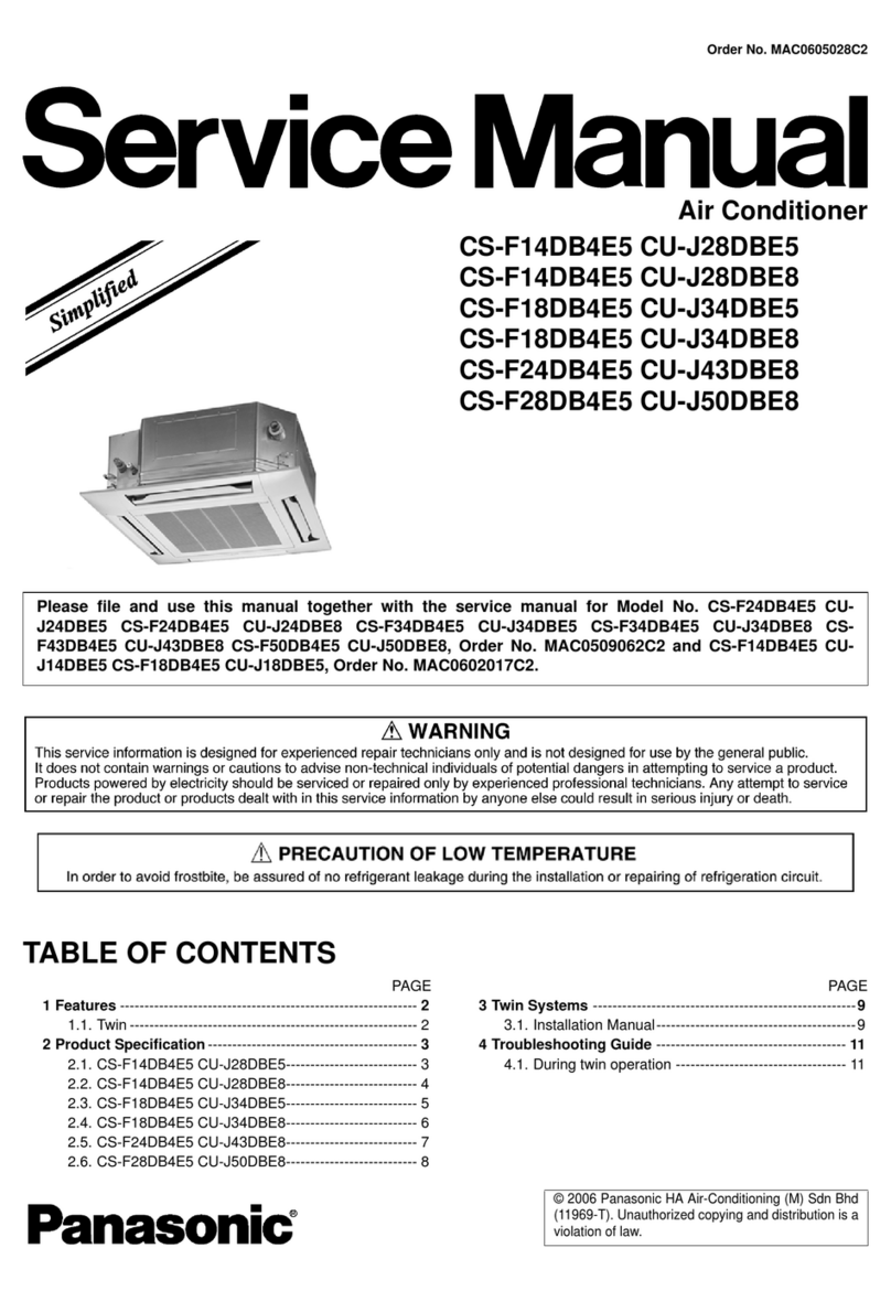 Panasonic CS-F14DB4E5 Instructions for use