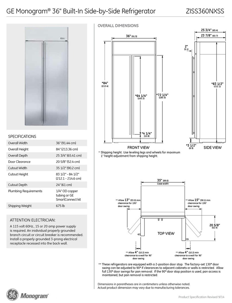 GE ZISS360NXSS User instructions