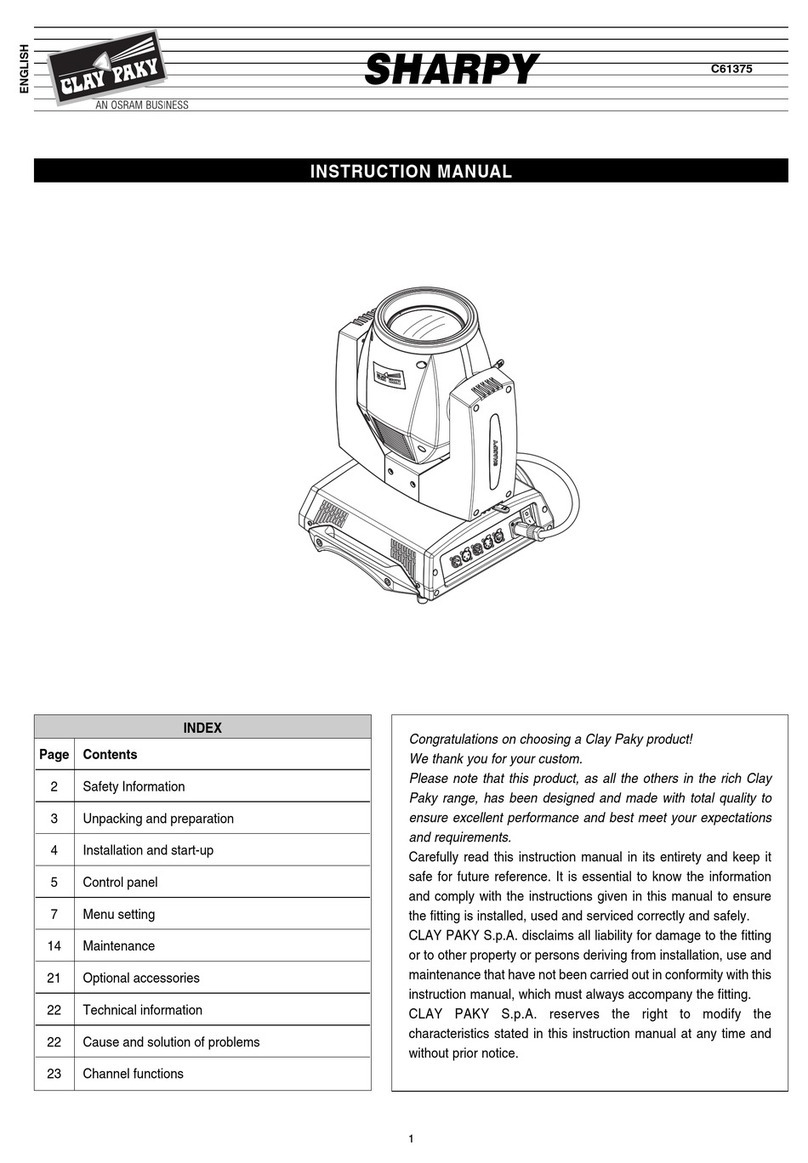 Claypaky C61375 instruction manual
