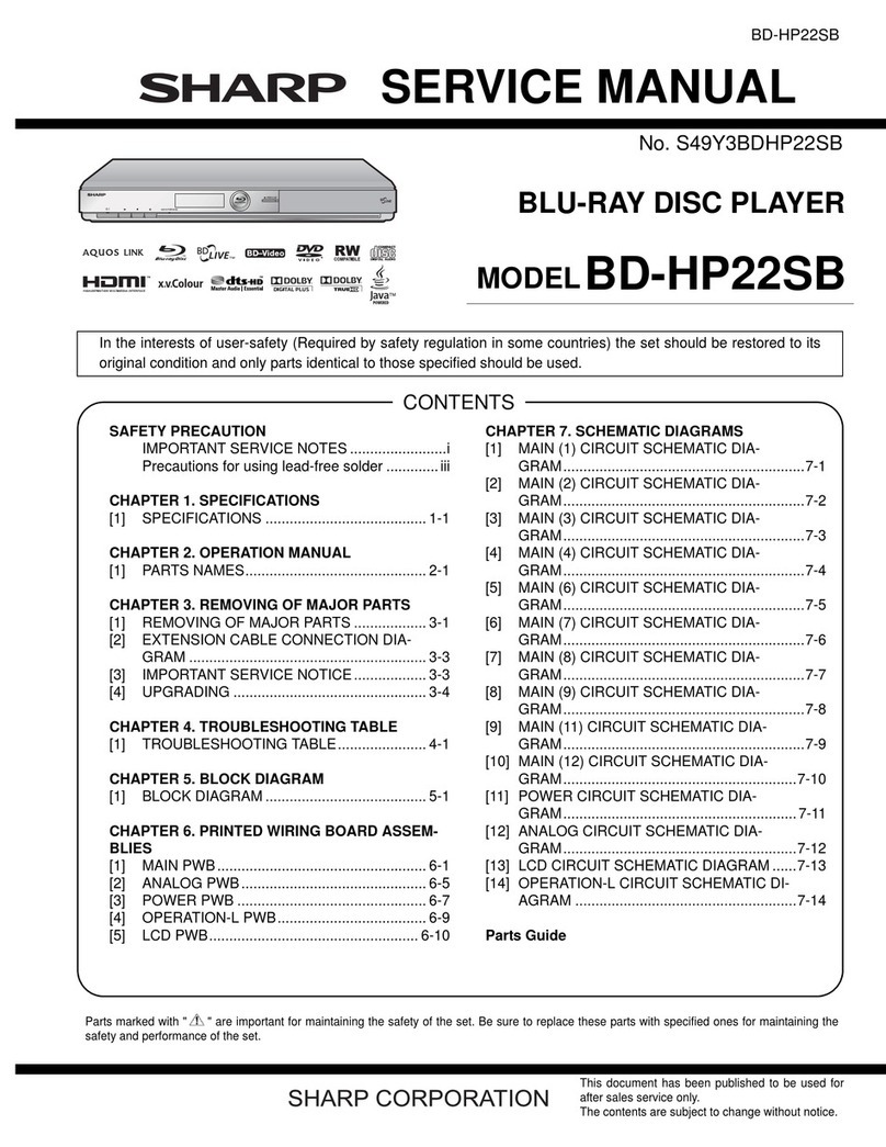 Sharp BD-HP22SB User manual