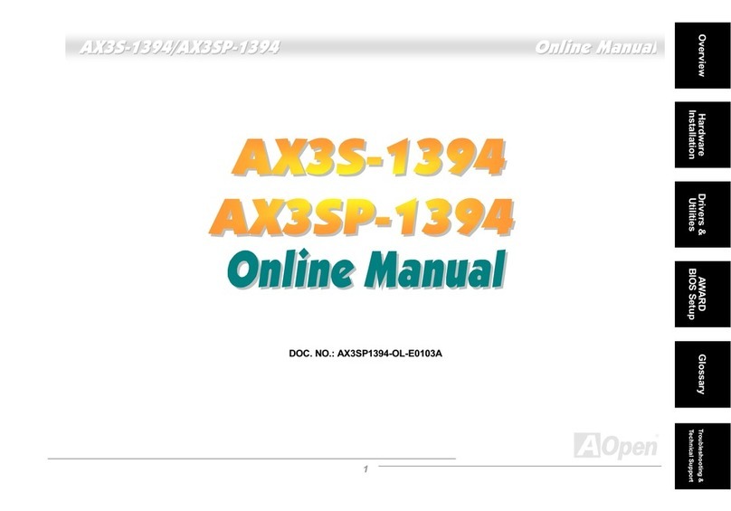 AOpen AX3S-1394 Online manual
