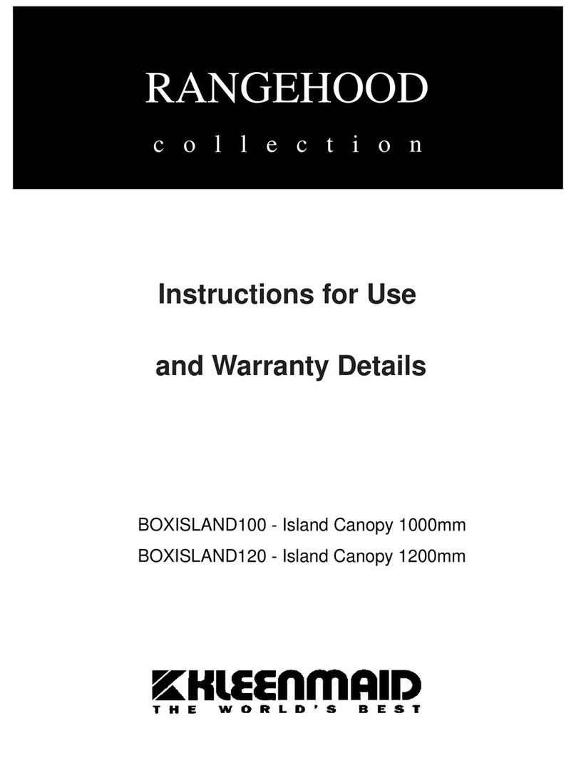 Kleenmaid BOXISLAND100 Instructions for use and warranty details