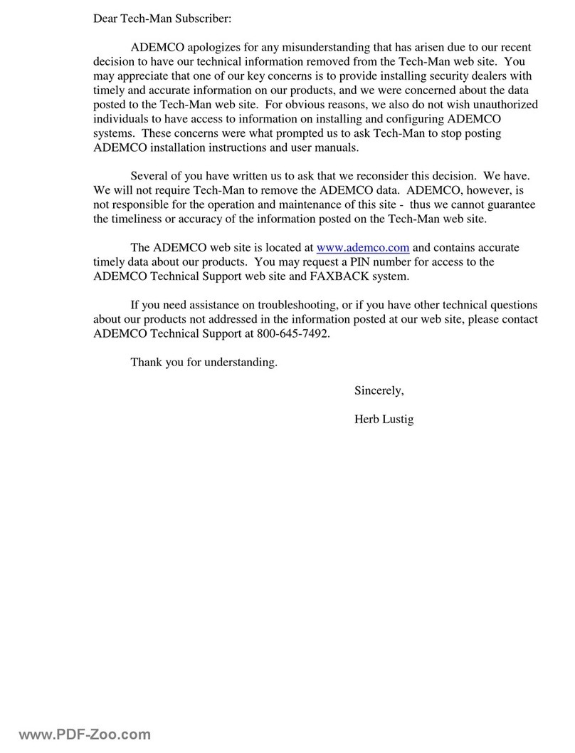 ADEMCO 4286 VIP user manual