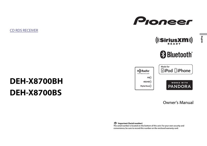 Pioneer DEH-X8700BH owner's manual